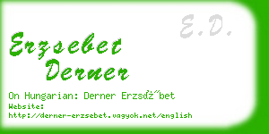 erzsebet derner business card